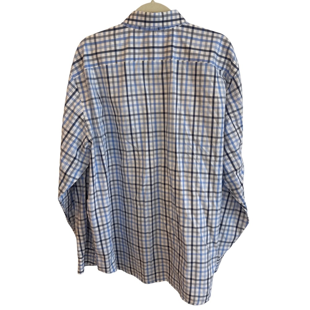 Nautica Tailored Fit Long‎ Sleeve Plaid Wrinkle Resistant Men's Shirt XXL - Picture 3 of 3